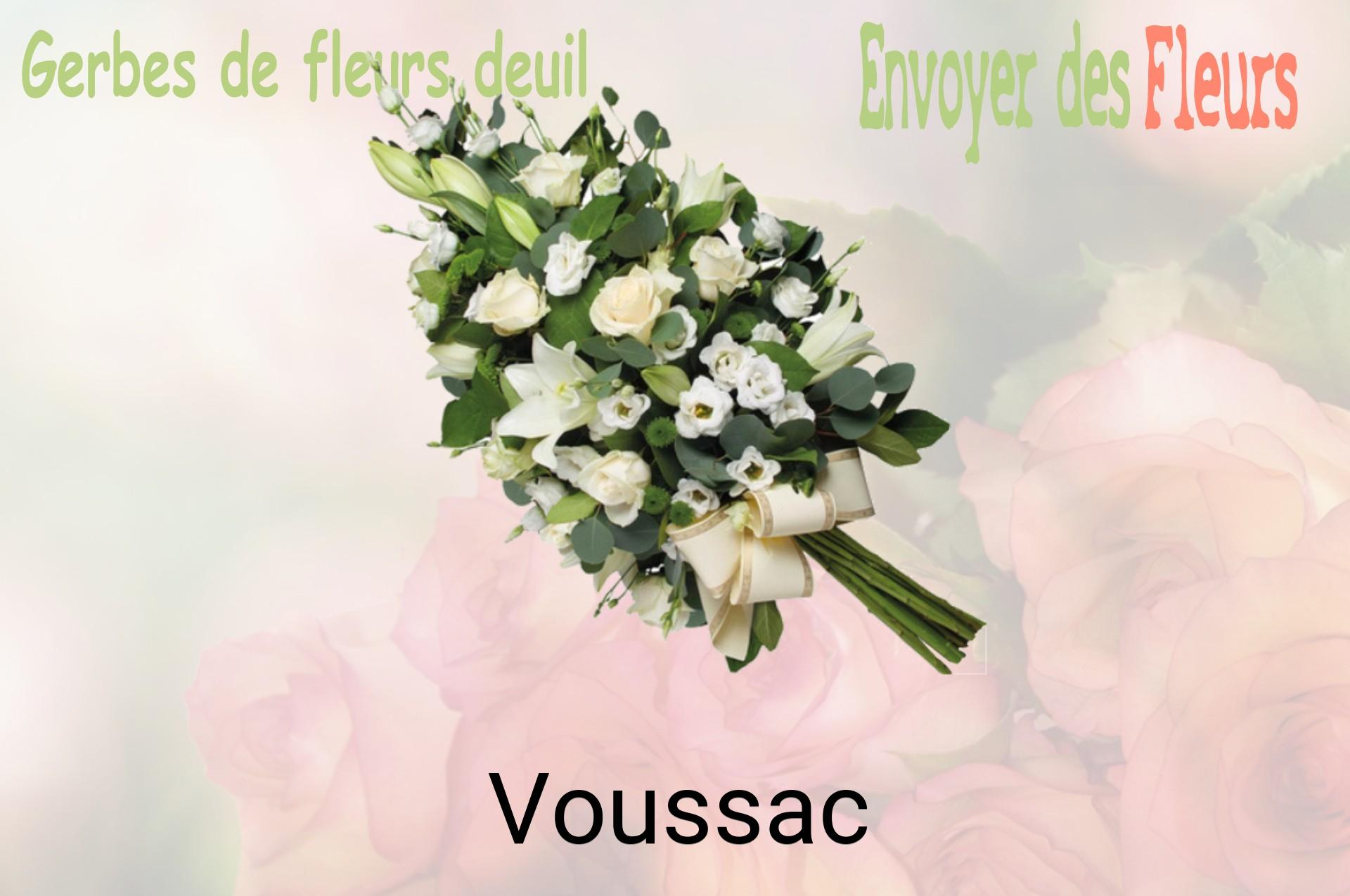 Gerbe de fleurs de deuil livrée à Voussac